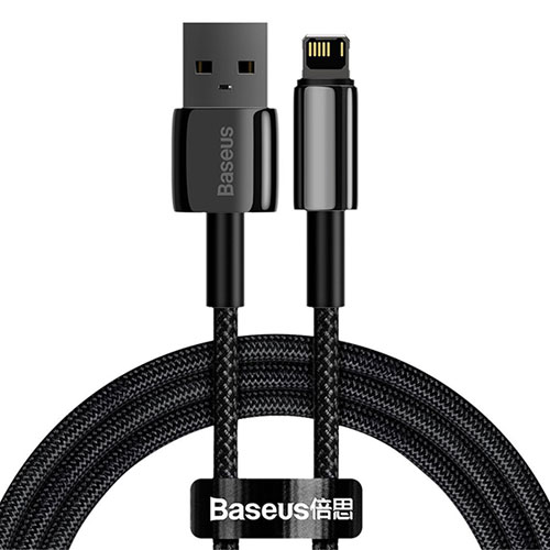 کابل شارژ USB به لایتنینگ بیسوس 1 متری تنگستن مدل Baseus Tungsten