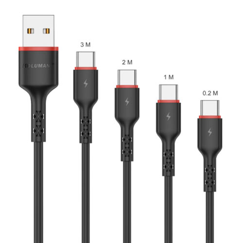 کابل شارژ USB به تایپ سی کلومن 4 تایی پلاس مدل +Koluman K5